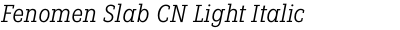 Fenomen Slab CN Light Italic
